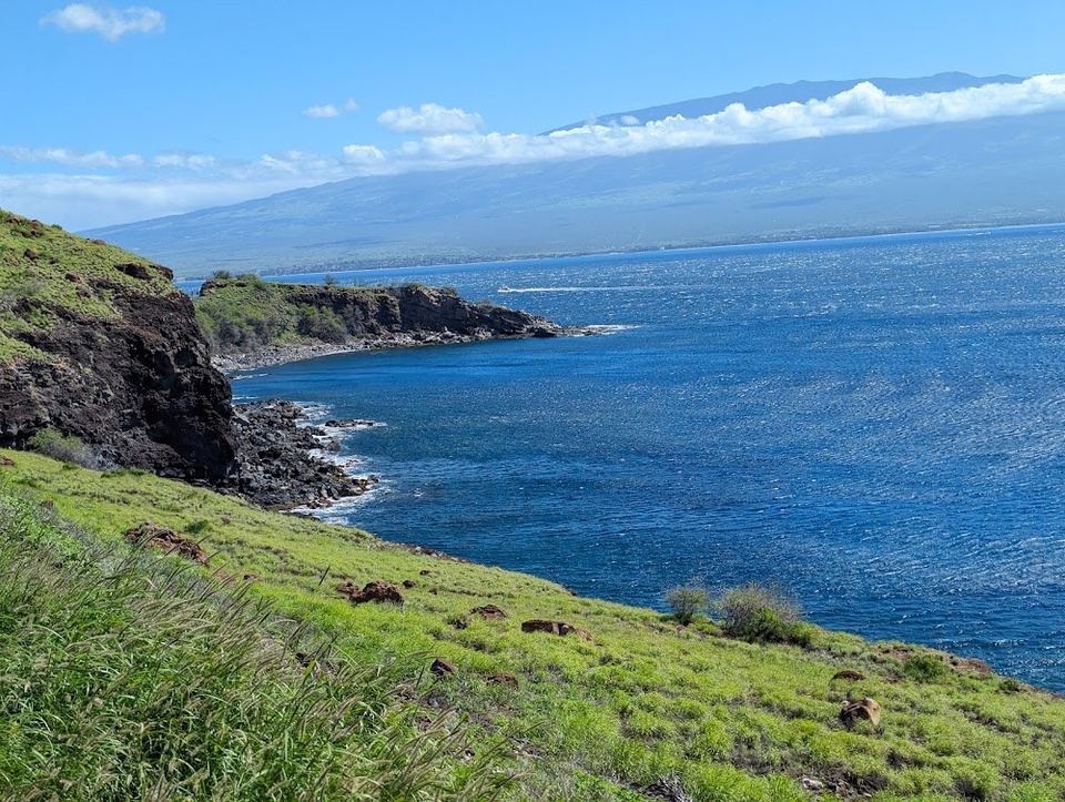 View down the ʻAuʻau Channel from the Papawai Point lookout on the Honoapiʻilani Highway